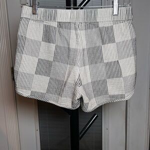 Madewell High Waist Black and White Shorts